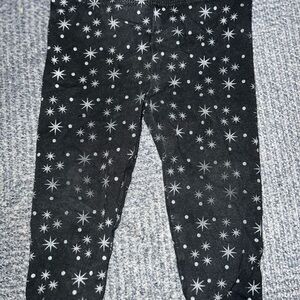 Kids Black Star Print Leggings